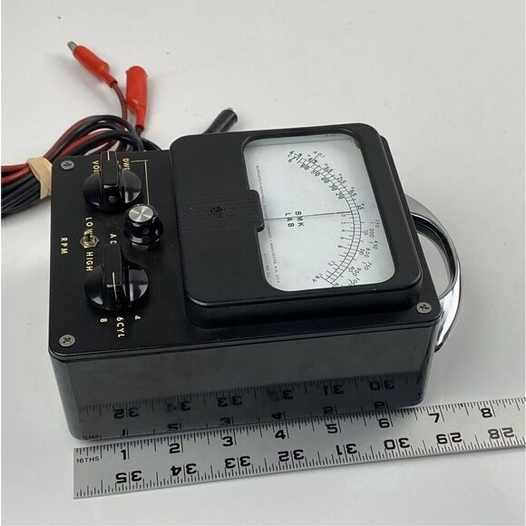 Vintage BMK Lab Auto Tune-up Meter BMK-11 Nice Condition Black Rare EB1906 - Picture 7 of 8